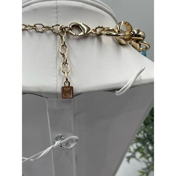 DANNIJO Multi Pearl Multi Color Beads Sodalite Quartz Gold Plated Chain Necklace - Picture 6 of 16